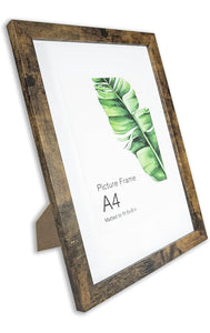 A4 Photo Frames Set of 6 Glass Window,Tabletop or Wall Mount,Distressed White