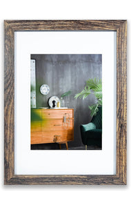 A4 Photo Frames Set of 6 Glass Window,Tabletop or Wall Mount,Distressed White