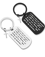 Load image into Gallery viewer, Godparent Gifts from Godchild keychain Godmother Keychain Gifts Baptism Gift