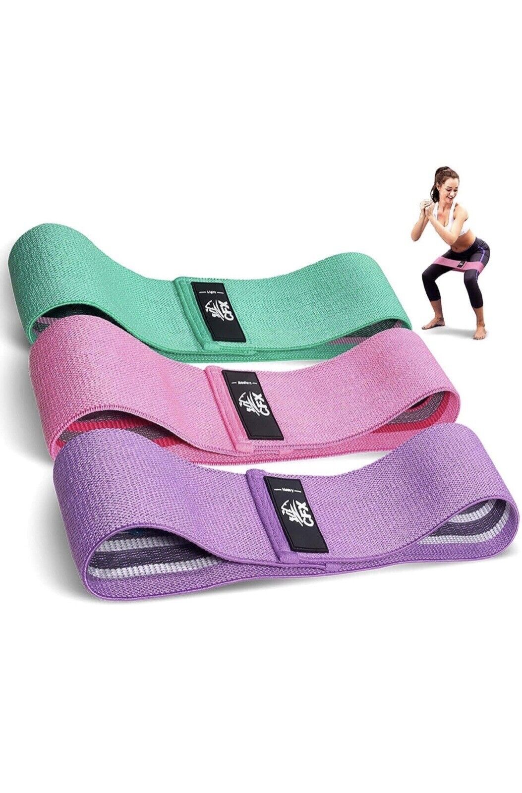 Resistance Band - Loop Hip Band for Women & Men for Hip Legs Stretching Workout