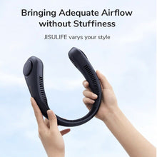 Load image into Gallery viewer, Portable Neck Fan, 4000 mAh Rechargeable Hands Free Bladeless Fan,3 Speeds-Blue