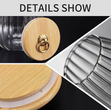 Load image into Gallery viewer, Norbi Glass Apothecary Jar with Lid, Clear Diamond Kitchen Storage Organiser