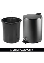 Load image into Gallery viewer, Bathroom Round Pedal Bin–5L Kitchen Bin with Pedal,Lid and Plastic Bucket Insert