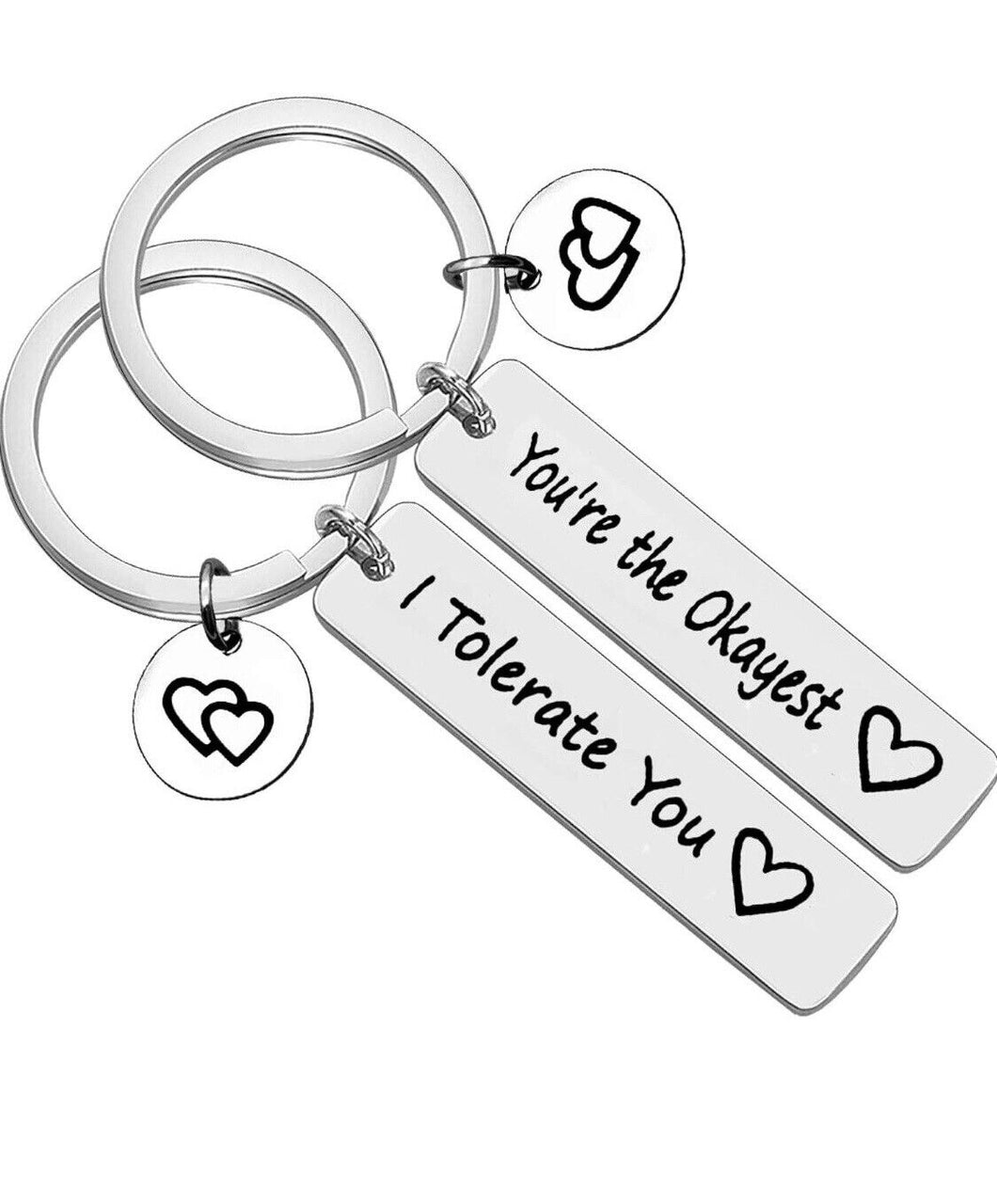 Valentines Keyring Gift for Boyfriend Girlfriend Couple Keyring Set