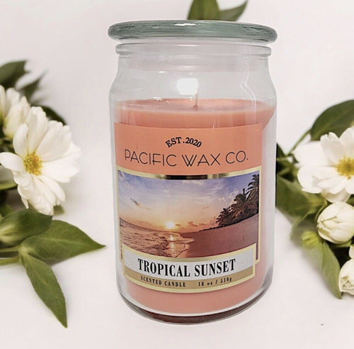 Aromatic Jar Candle,Novelty Scented Perfume,95 Hours Burn Time (Tropical Sunset)