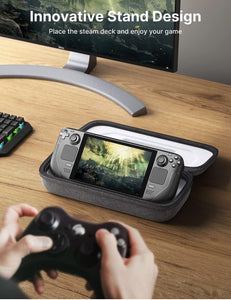 Protective Hard Shell Carry Case For Steam DeckCharger & Docking Station Storage