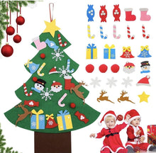 Load image into Gallery viewer, Wall Xmas Tree, Children&#39;s Felt Christmas Tree, DIY Felt Christmas Tree 27PCS