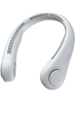 Load image into Gallery viewer, Portable Neck Fan, 4000 mAh Rechargeable Hands Free Bladeless Fan,3 Speeds-white