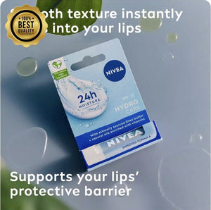 NIVEA Lip Balm Hydro Care with SPF 15 (4.8g),Hydrating Lip Balm with Shea Butter
