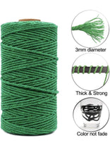 Load image into Gallery viewer, Rope Cotton Macrame Cord, 100m x 3mm Natural Cotton Rope Cord,Craft Braided Rope