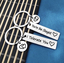 Load image into Gallery viewer, Valentines Keyring Gift for Boyfriend Girlfriend Couple Keyring Set