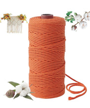 Load image into Gallery viewer, Rope Cotton Macrame Cord, 100m x 3mm Natural Cotton Rope Cord,Craft Braided Rope