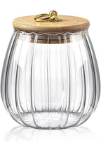 Load image into Gallery viewer, Norbi Glass Apothecary Jar with Lid, Clear Diamond Kitchen Storage Organiser