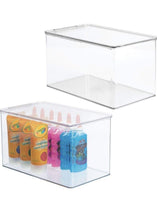 Load image into Gallery viewer, Set of 2 Storage Box — Craft Sorting Box with Hinged Lid Organiser Box