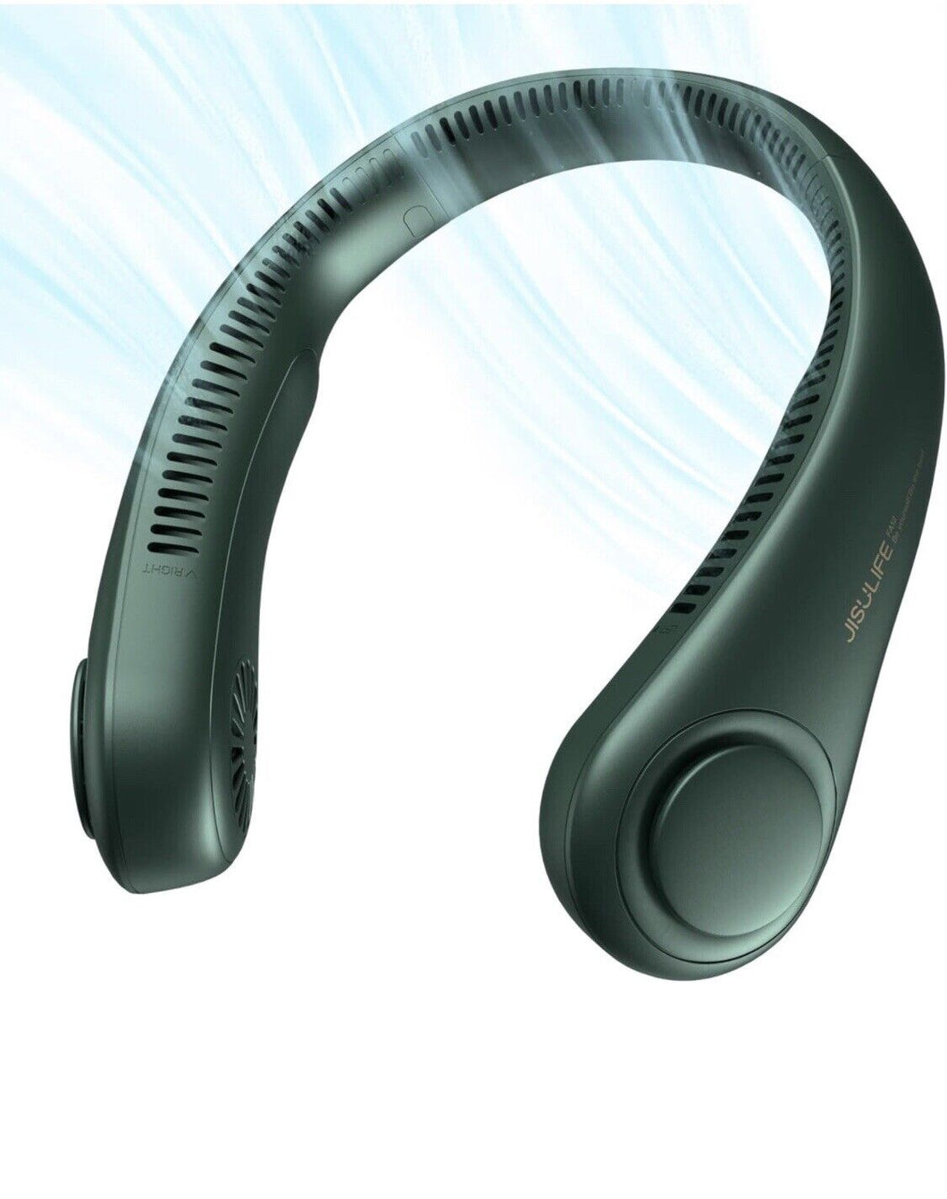 Portable Neck Fan, 4000 mAh Rechargeable Hands Free Bladeless Fan,3 Speeds-Green