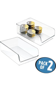 Storage Boxes for The Kitchen, Canned and Packaged Food Organiser Bins Set of 2