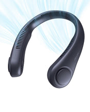 Load image into Gallery viewer, Portable Neck Fan, 4000 mAh Rechargeable Hands Free Bladeless Fan,3 Speeds-Blue