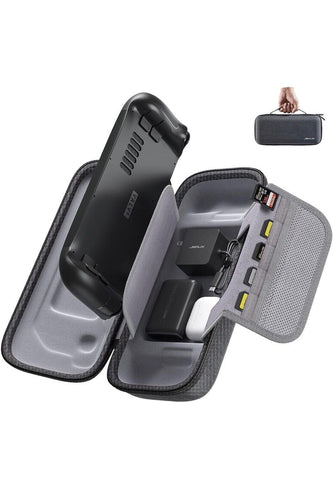 Protective Hard Shell Carry Case For Steam DeckCharger & Docking Station Storage