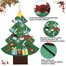 Load image into Gallery viewer, Wall Xmas Tree, Children&#39;s Felt Christmas Tree, DIY Felt Christmas Tree 27PCS