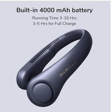 Load image into Gallery viewer, Portable Neck Fan, 4000 mAh Rechargeable Hands Free Bladeless Fan,3 Speeds-Blue