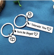 Load image into Gallery viewer, Valentines Keyring Gift for Boyfriend Girlfriend Couple Keyring Set