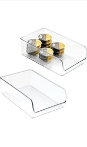 Storage Boxes for The Kitchen, Canned and Packaged Food Organiser Bins Set of 2