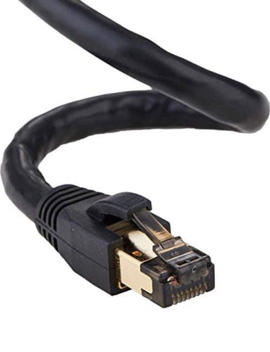 Cables Direct Online 1.5M Black Cat8 SFTP Ethernet Patch Cable 40Gbps 2000Mhz