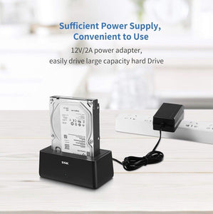 Hard Drive Docking Station USB 3.0 to SATA HDD/SSD Enclosure AdapterFor 2.5&3.5”