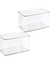 Load image into Gallery viewer, Set of 2 Storage Box — Craft Sorting Box with Hinged Lid Organiser Box