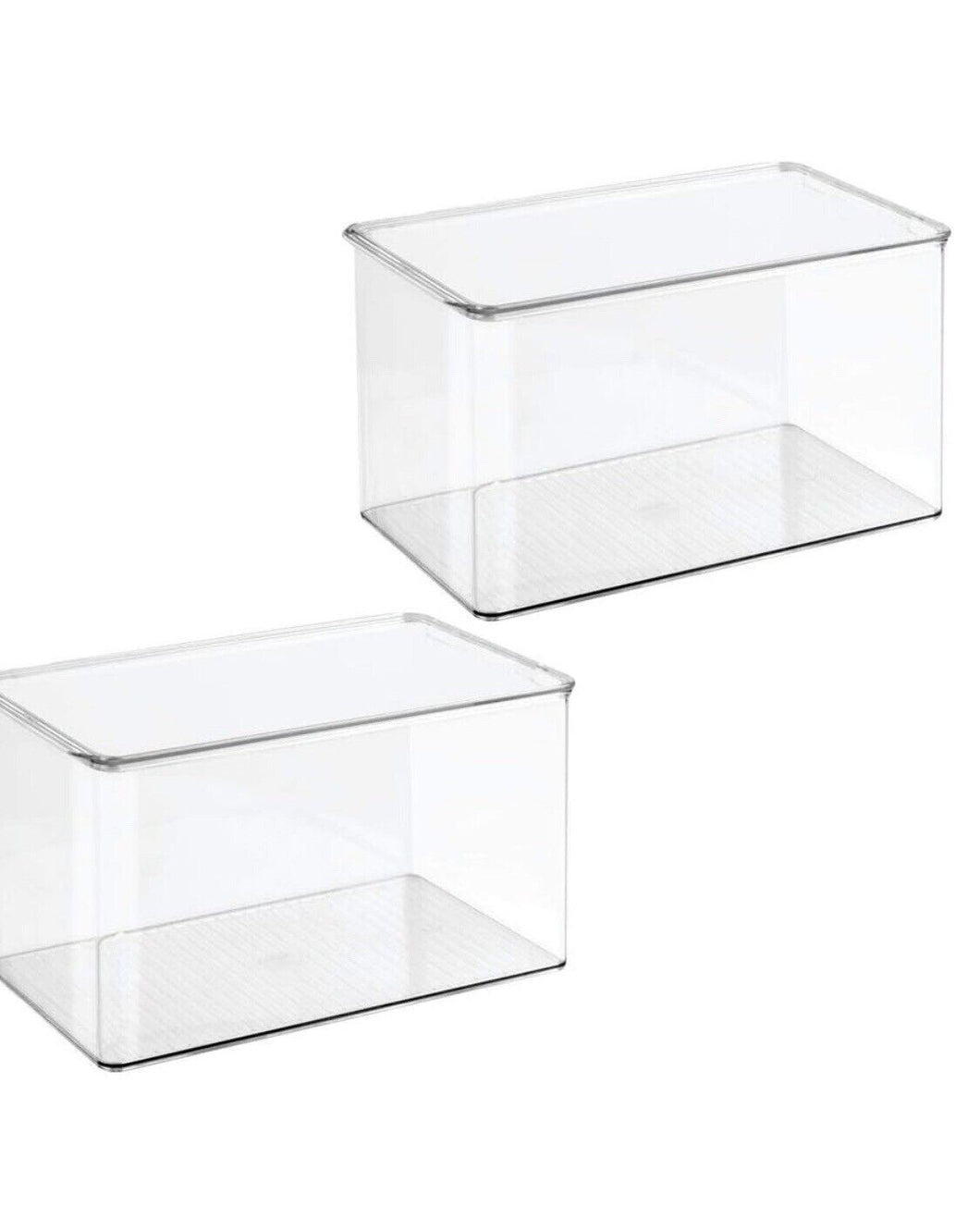 Set of 2 Storage Box — Craft Sorting Box with Hinged Lid Organiser Box