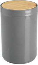 Load image into Gallery viewer, Lid Bathroom Bin – Bamboo and Plastic Rubbish Bin for Bathroom Small Waste Bin