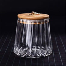 Load image into Gallery viewer, Norbi Glass Apothecary Jar with Lid, Clear Diamond Kitchen Storage Organiser