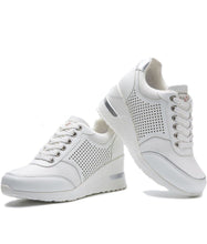 Load image into Gallery viewer, Womens Fashion High Heel Trainers, Women Sneakers White Size 4.5/ EU 37,5