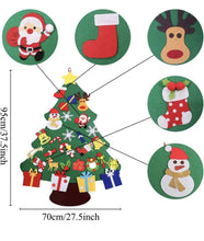 Load image into Gallery viewer, Wall Xmas Tree, Children&#39;s Felt Christmas Tree, DIY Felt Christmas Tree 27PCS