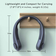 Load image into Gallery viewer, Portable Neck Fan, 4000 mAh Rechargeable Hands Free Bladeless Fan,3 Speeds-Blue