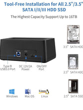 Load image into Gallery viewer, Hard Drive Docking Station USB 3.0 to SATA HDD/SSD Enclosure AdapterFor 2.5&amp;3.5”