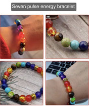 Load image into Gallery viewer, Chakra Bracelets,8mm Beads Natural Lava Stone,Anxiety Bracelet For Women And Men