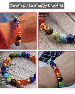 Chakra Bracelets,8mm Beads Natural Lava Stone,Anxiety Bracelet For Women And Men