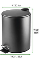 Load image into Gallery viewer, Bathroom Round Pedal Bin–5L Kitchen Bin with Pedal,Lid and Plastic Bucket Insert