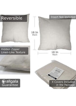 Load image into Gallery viewer, Allgala 4-Pack Decorative Throw Pillow Cover 18x18 Inch