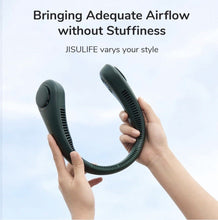 Load image into Gallery viewer, Portable Neck Fan, 4000 mAh Rechargeable Hands Free Bladeless Fan,3 Speeds-Green