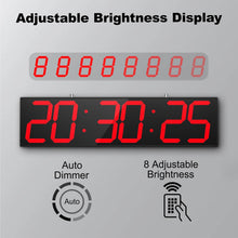 Load image into Gallery viewer, Large Double-Sided Digital Wall Clock 27.6” – LED Display with Timer, Temperature &amp; Date, Ultra Bright Hanging Clock for Offices, Gyms, Hospitals &amp; Home