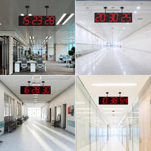 Load image into Gallery viewer, Large Double-Sided Digital Wall Clock 27.6” – LED Display with Timer, Temperature &amp; Date, Ultra Bright Hanging Clock for Offices, Gyms, Hospitals &amp; Home