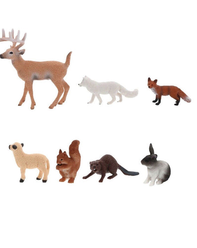 10 Pcs Forest  Animal Figures, Plastic Animals Set